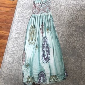 Boutique Boho strapless Maxi dress